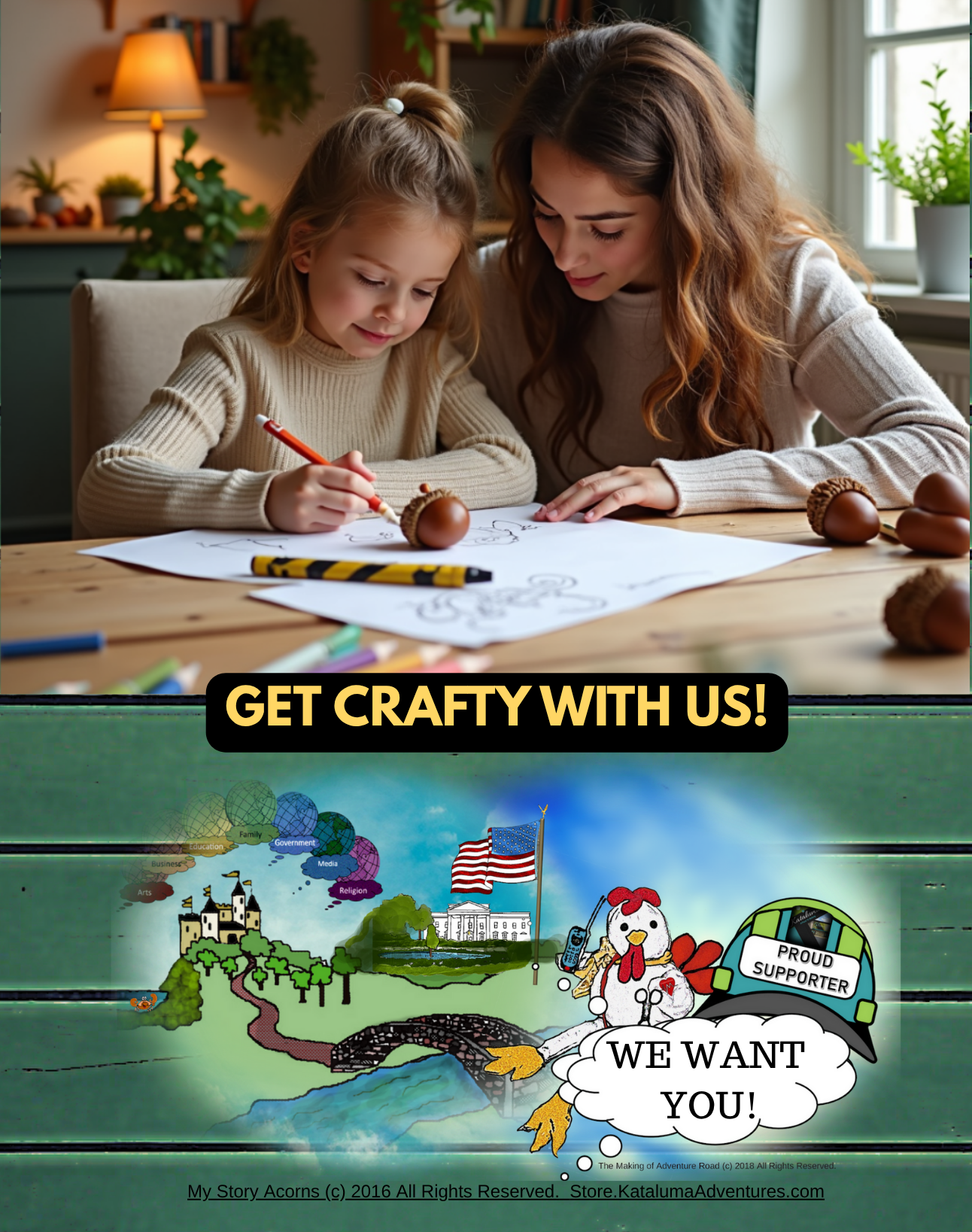 My Story Acorns |FREE Printable Template | (PDF)