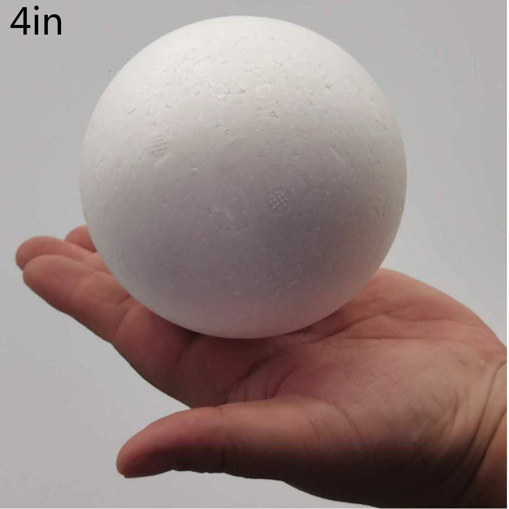 FFchuanhe 16 Pack Foam Balls for Crafts, 4 Inch Polystyrene Smooth Round Balls, for Arts and Crafts Supplies, School Project, Weddings, Christmas, Home Decoration and Various Gathering White