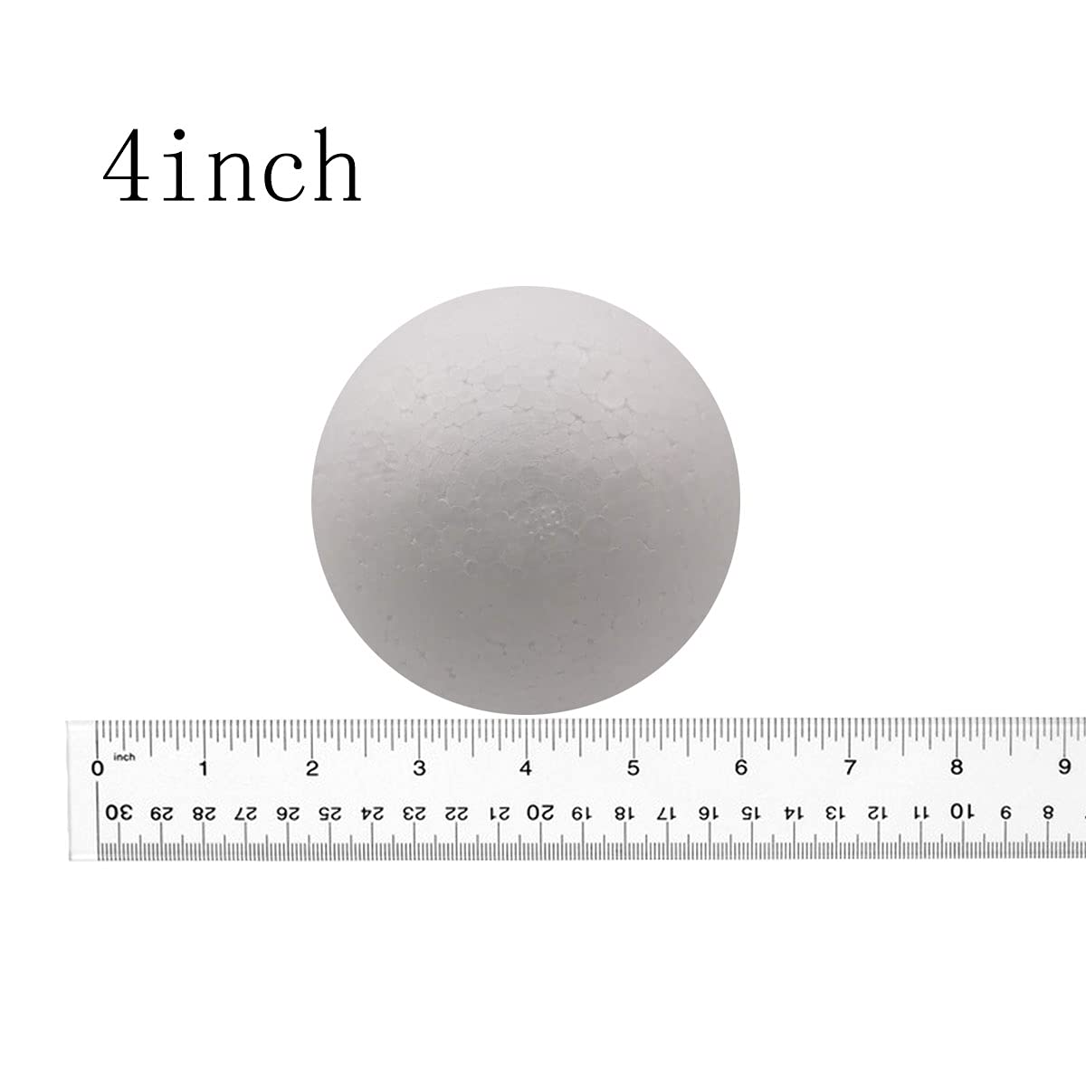FFchuanhe 16 Pack Foam Balls for Crafts, 4 Inch Polystyrene Smooth Round Balls, for Arts and Crafts Supplies, School Project, Weddings, Christmas, Home Decoration and Various Gathering White