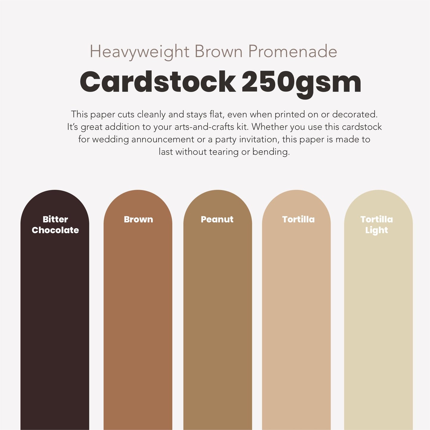 BearBoss Brown Cardstock Paper 8.5x11 50 Sheets, Heavyweight 92lb Cover for Crafts DIY Cards Making