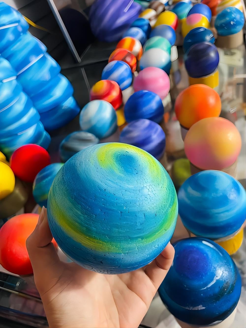 Crafare 4 Inch 4 Pack Foam Balls for Crafts White Polystyrene Smooth Craft Foam Balls for DIY Household School Projects Party Decoration