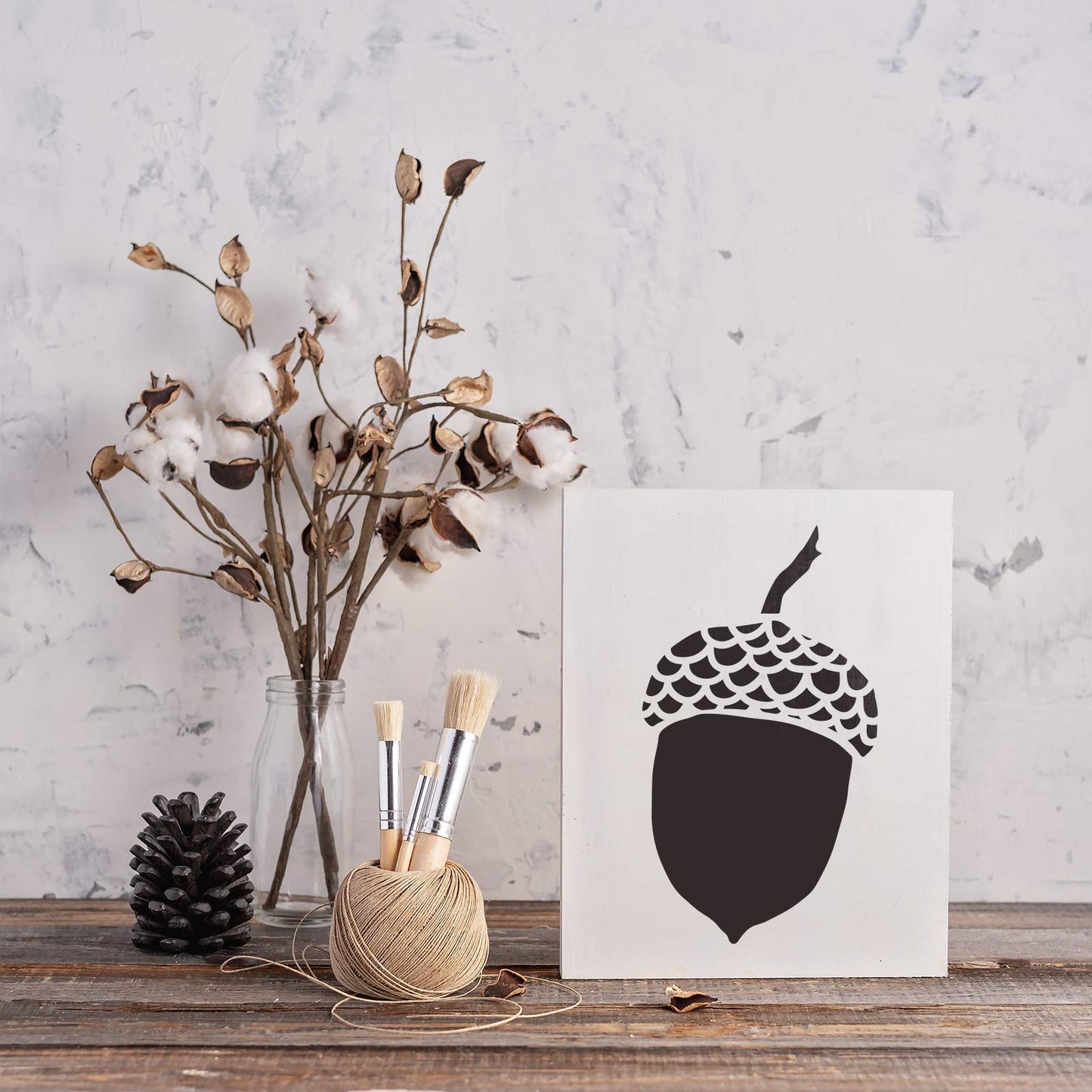 Acorn Stencil - Bring Fall Beauty to Projects, Leaves Wall Stencils