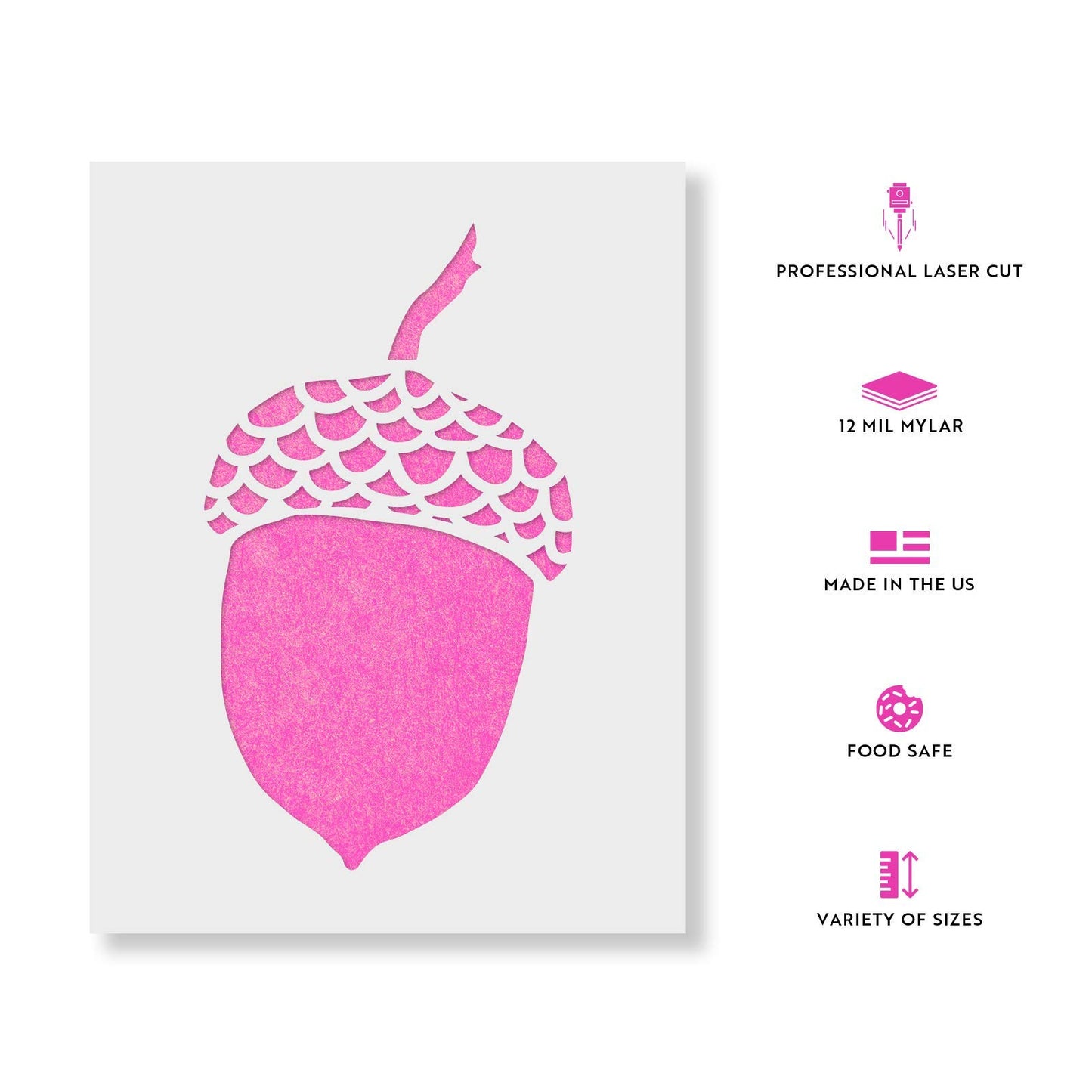 Acorn Stencil - Bring Fall Beauty to Projects, Leaves Wall Stencils