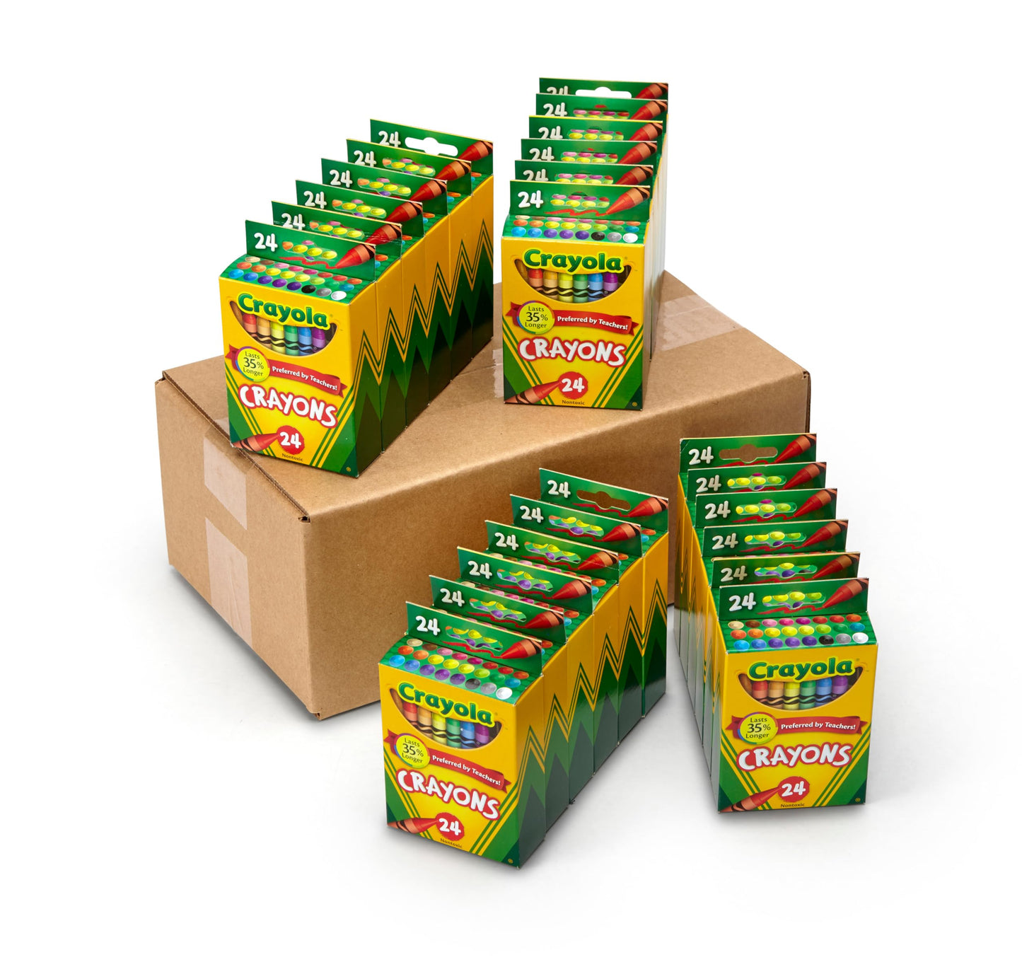 Crayola Crayons Bulk (24 Packs), Back to School Supplies for Preschool & Kindergarten, Bulk Crayons for Kids, Classroom Supplies