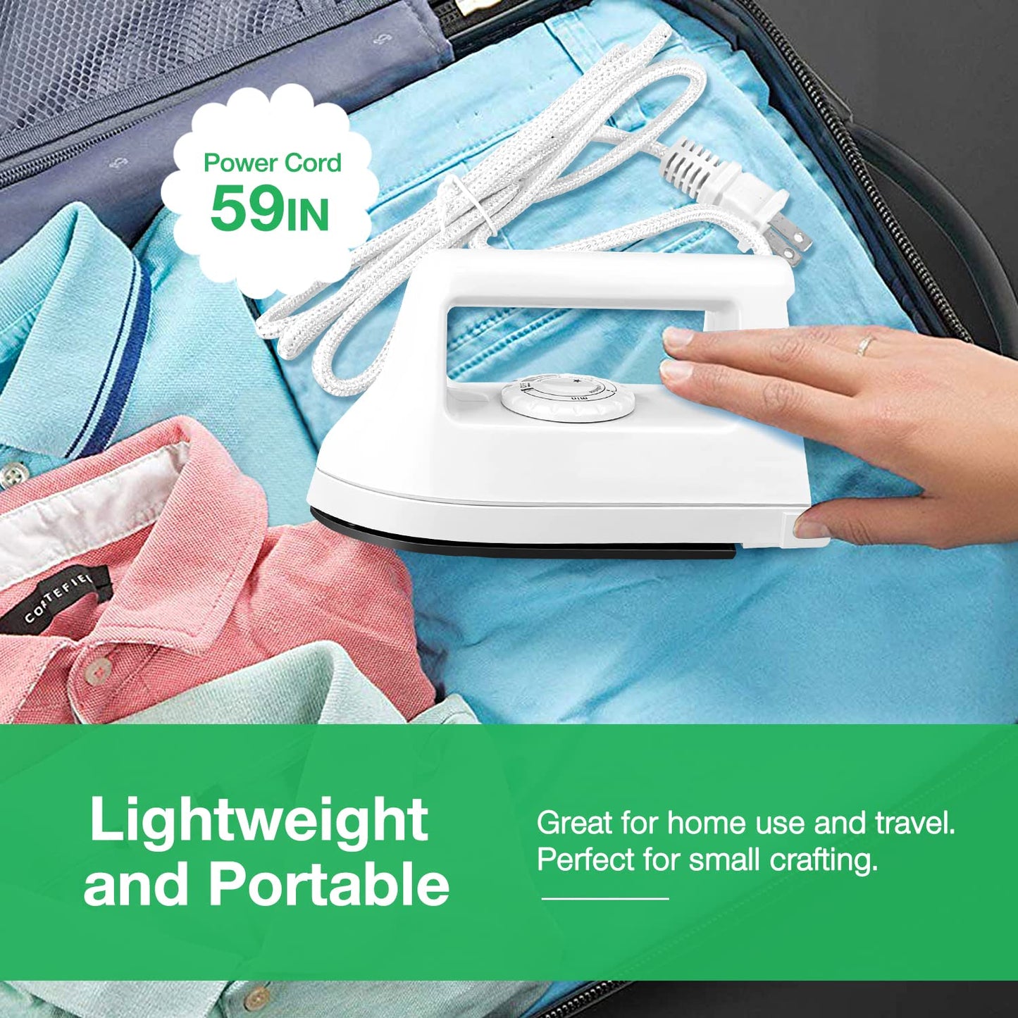 Mini Iron for Crafts Quilting, Travel Iron Household Iron Easy Iron Supplies Mini Electric Iron, Mini Heat Press Machine Sewing Sachine (White) cute05 6.49 x 3.74 x 2.6 inches