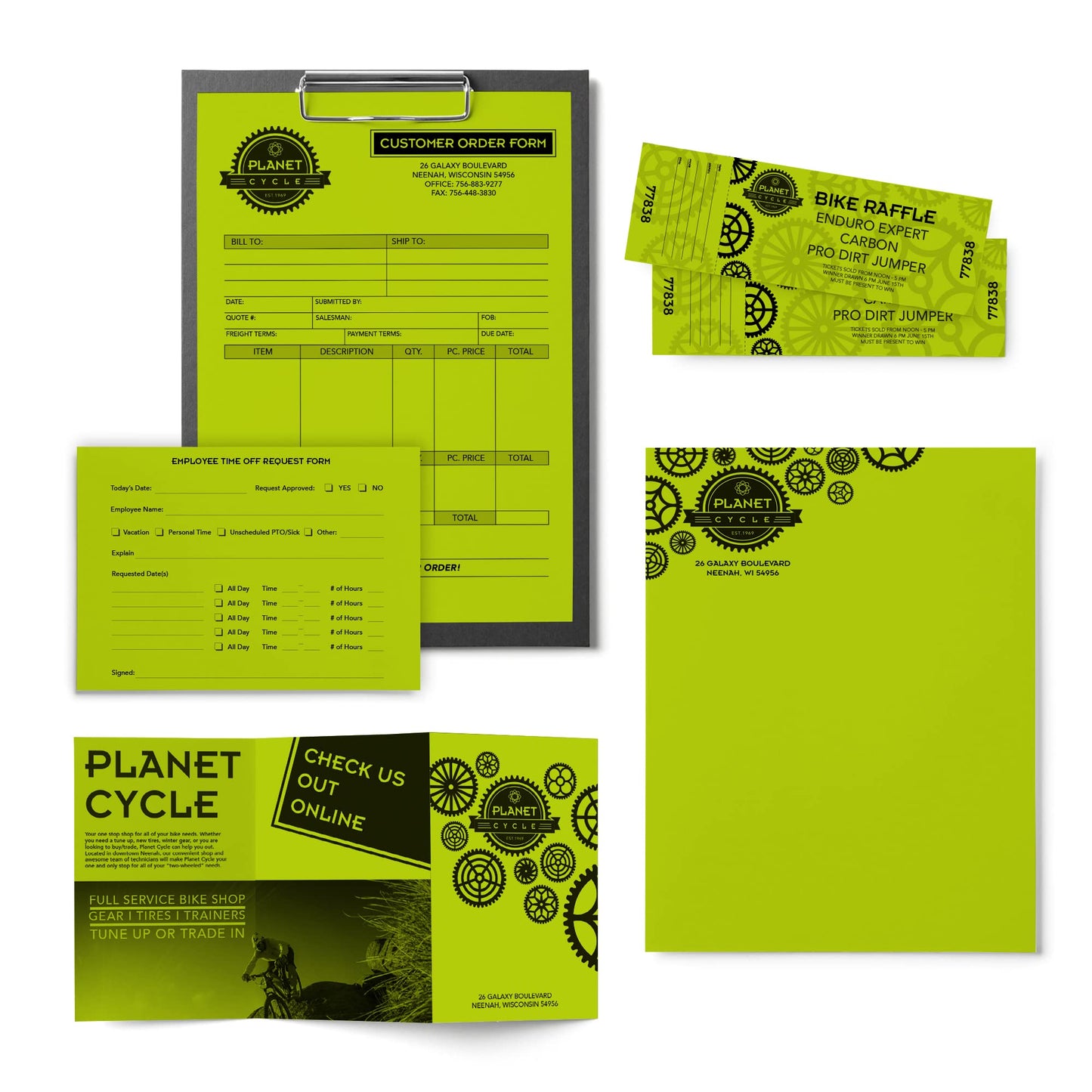 Neenah Astrobrights Bright Color Paper, 8 1/2in. x 11in., 24 Lb, FSC Certified, Terra Green, Ream Of 500 Sheets, 21588