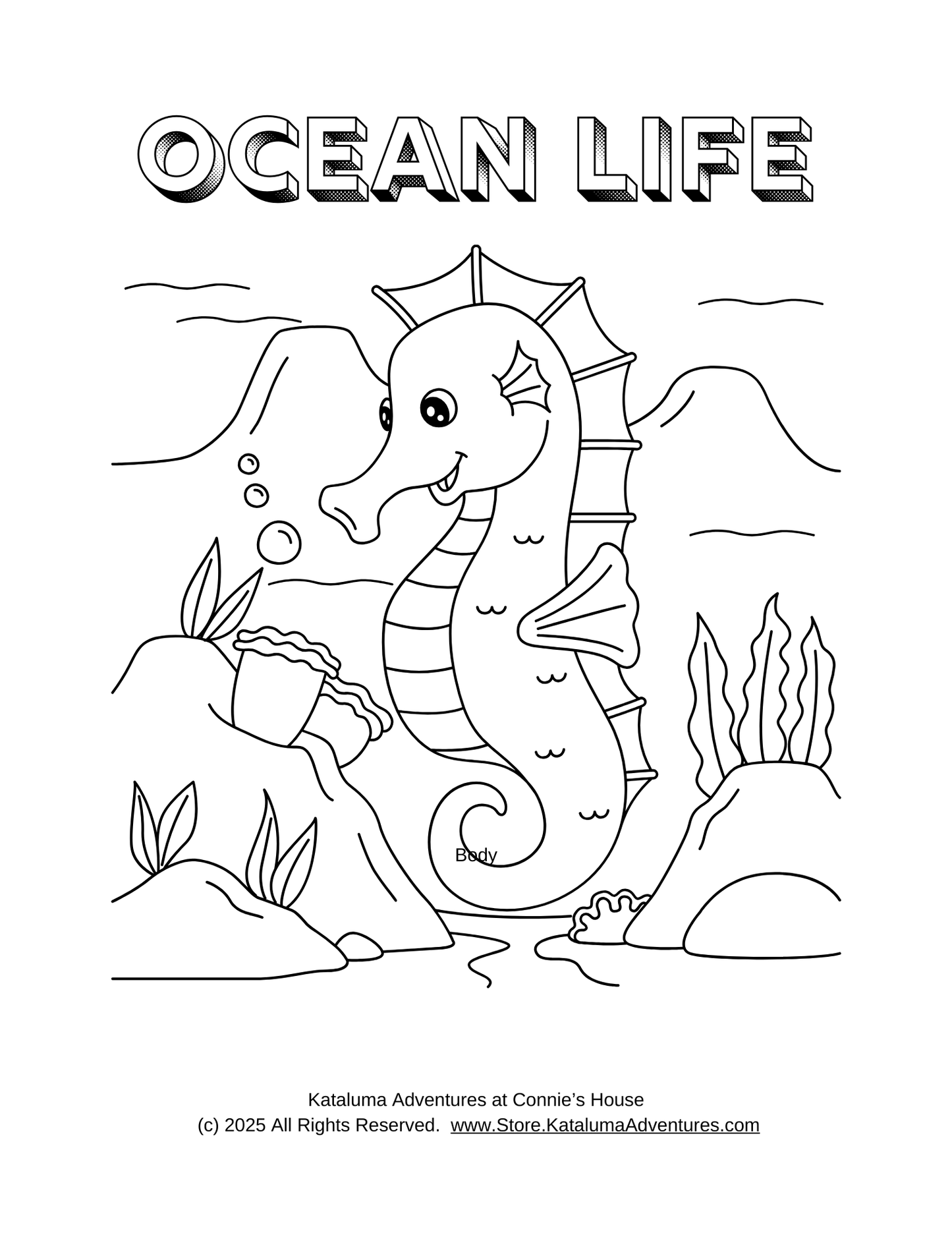 Ocean Life Coloring Pages & Jumbo Crayon Keepers TUTORIAL