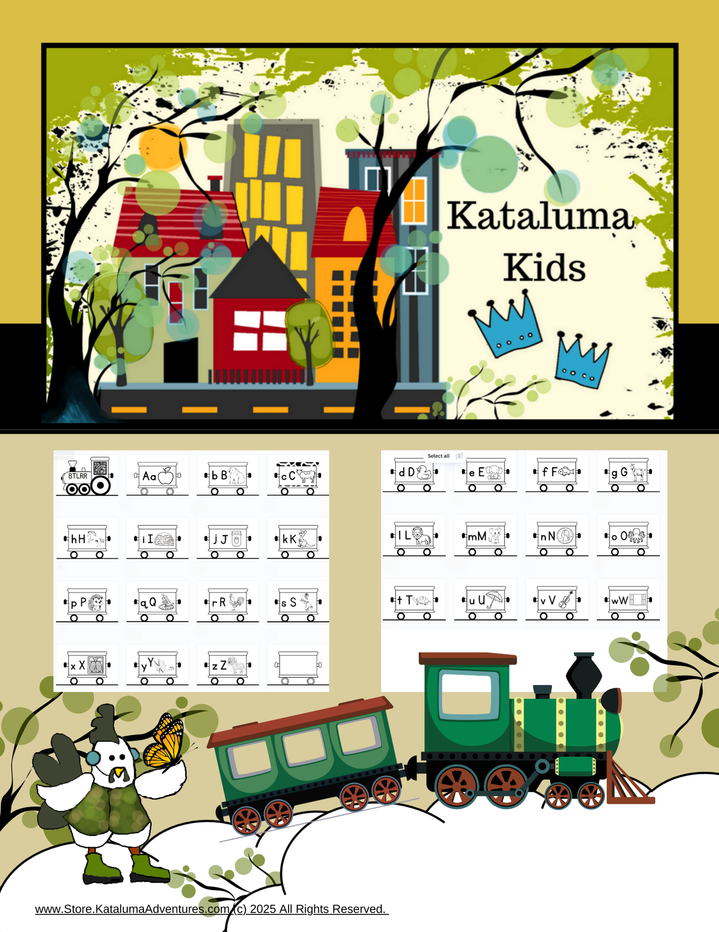 Alphabet Train Cars & Refrigerator Magnets Tutorial (PDF)