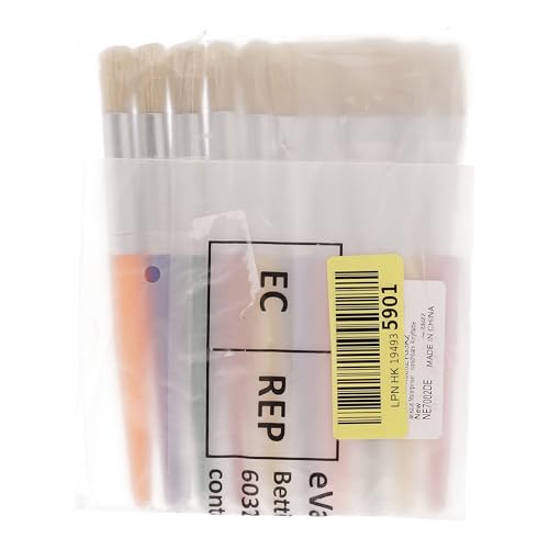 Anezus Large Chubby Paint Brushes Round and Flat Preschool Paint Brushes for Washable Paint Acrylic Paint For Toddler , 10Pcs
