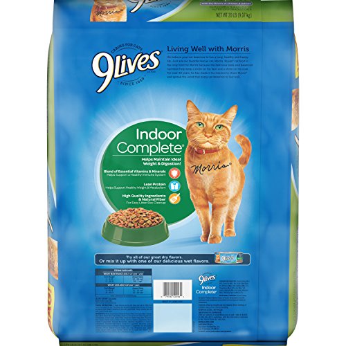 9Lives Indoor Complete Dry Cat Food, 20 lb. Bag