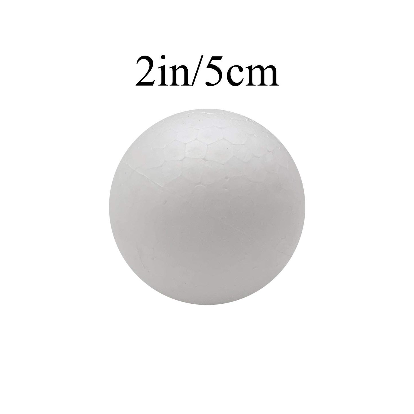 Crafjie Craft Foam Balls 56-Pack 2 Inches in Diamete, Smooth and Durable Foam Balls, for DIY Crafting and Decoration, White