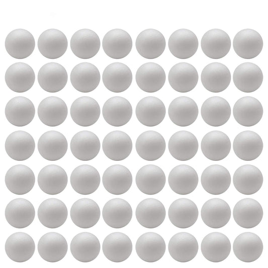 Crafjie Craft Foam Balls 56-Pack 2 Inches in Diamete, Smooth and Durable Foam Balls, for DIY Crafting and Decoration, White