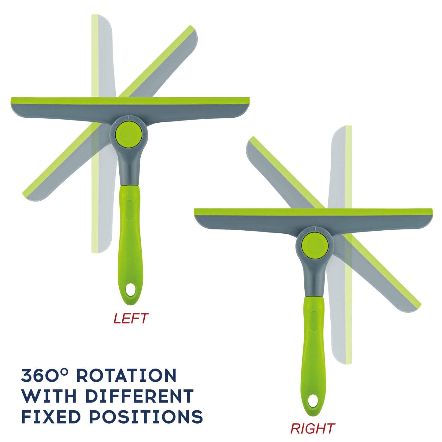 DSV Standard Shower Squeegee for Glass Doors, Squeegee for Window Cleaning, All Purpose Window Cleaner Tool for Car Squeegee,Windshield | Mini Window Squeegee for Home | 10" Blade and 8.3" Long Handle