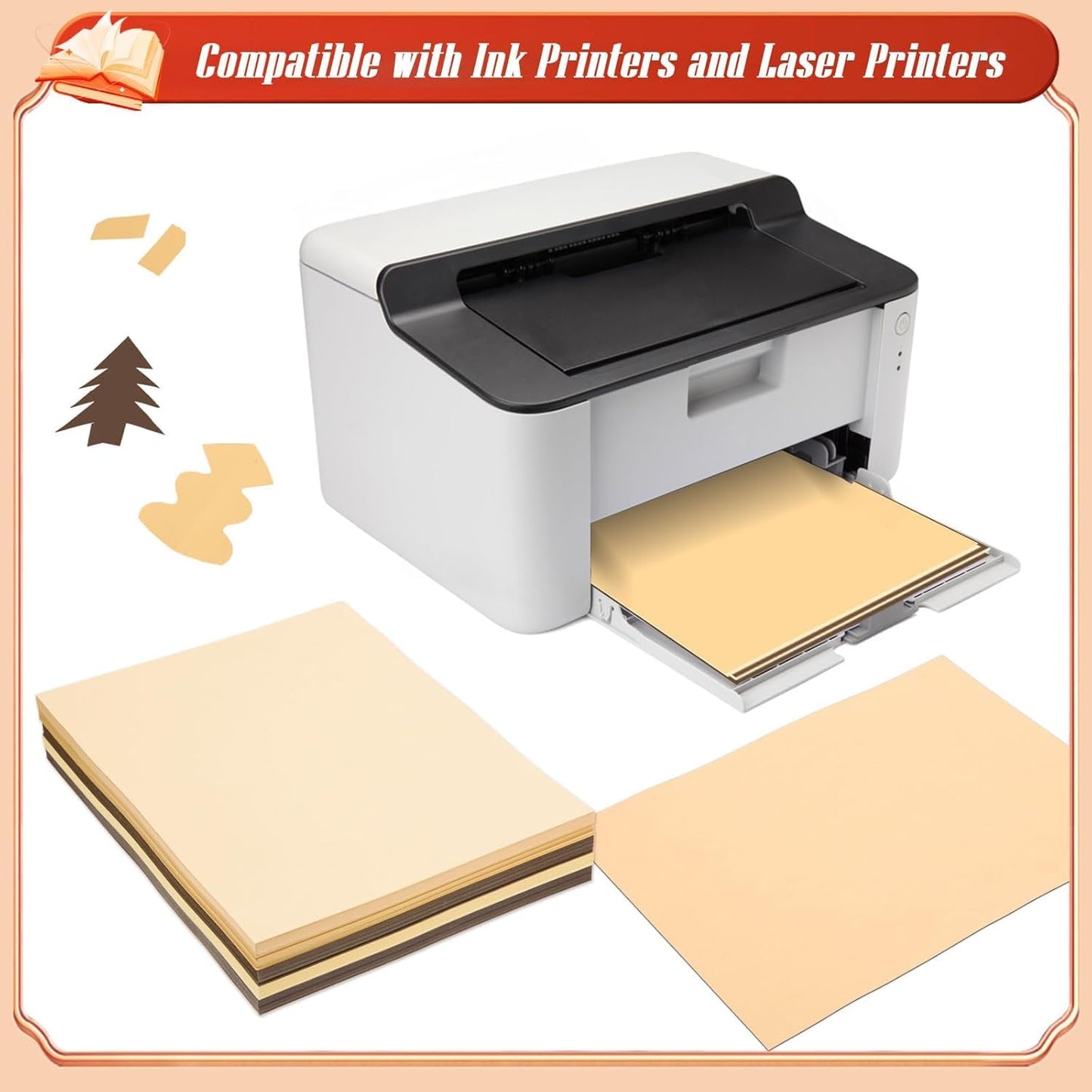 MixTeach 240 Sheets Assorted Brown Cardstock Paper 4 x 6" Medium Thick Card Stock 180gsm/65lb Printable Kraft Paper for Boho Themed Scrapbooking, Card Making, Invitations, DIY Art Craft Supplies