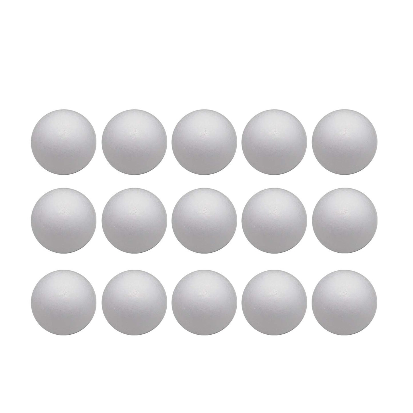 Crafjie Craft Foam Balls 3 Inches in Diameter 15-Pack, Smooth Polystyrenets Foam Ball, for Decoration Household School Projects DIY Arts and Craft, White