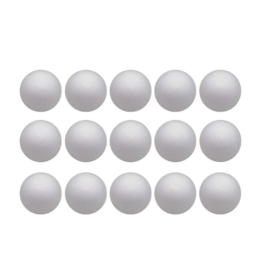 Crafjie Craft Foam Balls 3 Inches in Diameter 15-Pack, Smooth Polystyrenets Foam Ball, for Decoration Household School Projects DIY Arts and Craft, White