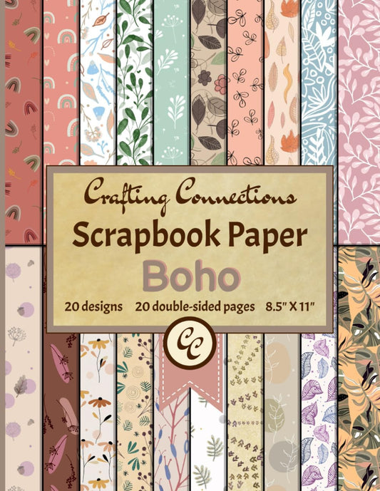 Boho Scrapbook Paper: 8.5 X 11 Double Sided - Decorative Craft Paper for DIY Crafts