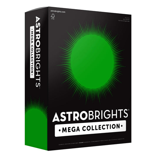 Astrobrights Mega Collection, Colored Cardstock, Ultra Green, 320 Sheets, 65 lb/176 gsm, 8.5" x 11" - MORE SHEETS! (91678)