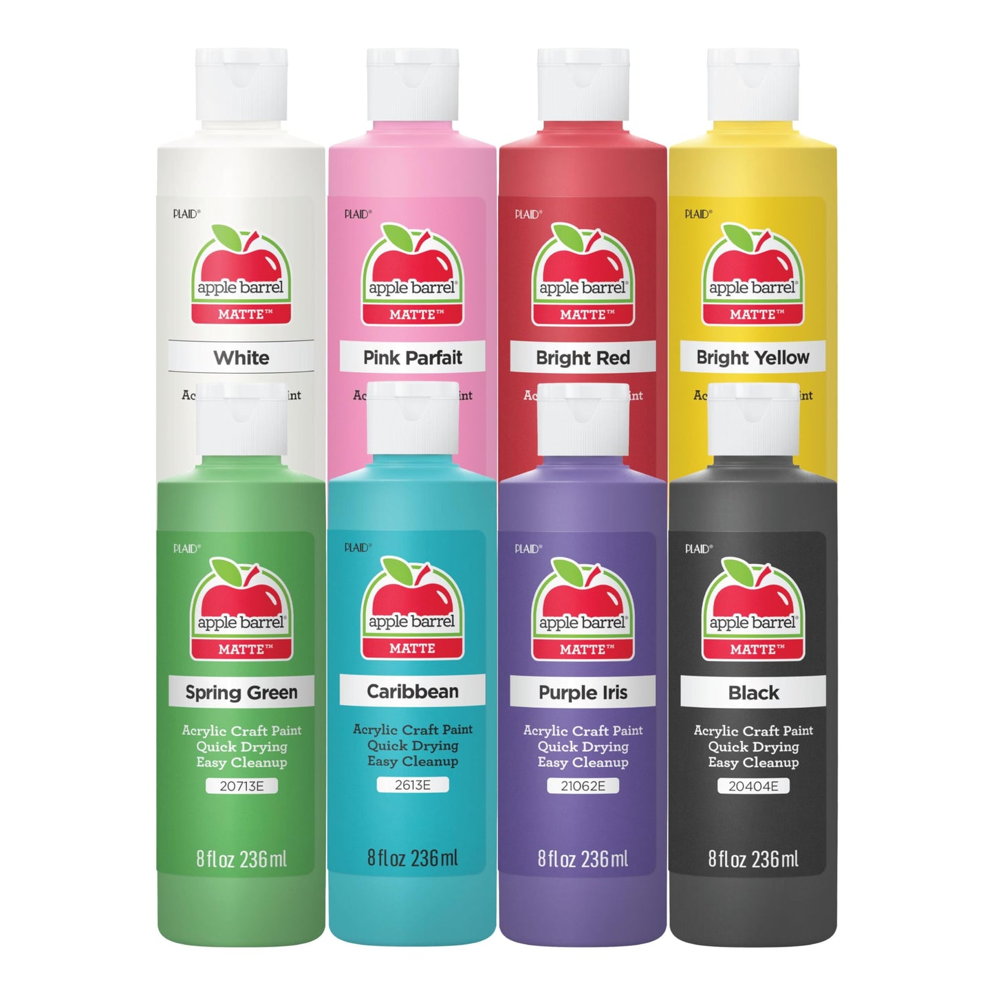 Apple Barrel Acrylic Craft Paint Set, Matte Finish, Set of 8